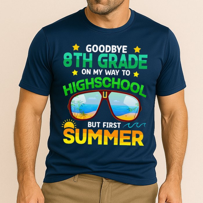 8th Grade Way To High School Grade First Summer Graduation Cooling Performance Crew T-Shirt