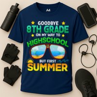 8th Grade Way To High School Grade First Summer Graduation Cooling Performance Crew T-Shirt