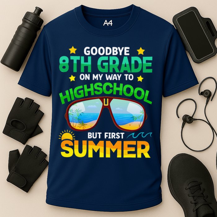 8th Grade Way To High School Grade First Summer Graduation Cooling Performance Crew T-Shirt