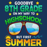 8th Grade Way To High School Grade First Summer Graduation Cooling Performance Crew T-Shirt