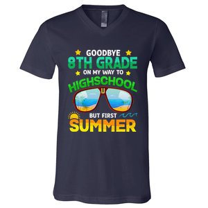 8th Grade Way To High School Grade First Summer Graduation V-Neck T-Shirt