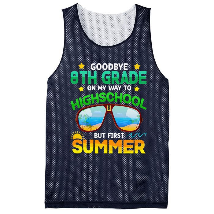 8th Grade Way To High School Grade First Summer Graduation Mesh Reversible Basketball Jersey Tank