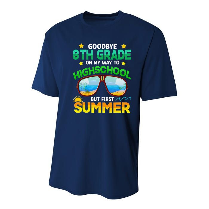 8th Grade Way To High School Grade First Summer Graduation Youth Performance Sprint T-Shirt