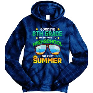 8th Grade Way To High School Grade First Summer Graduation Tie Dye Hoodie