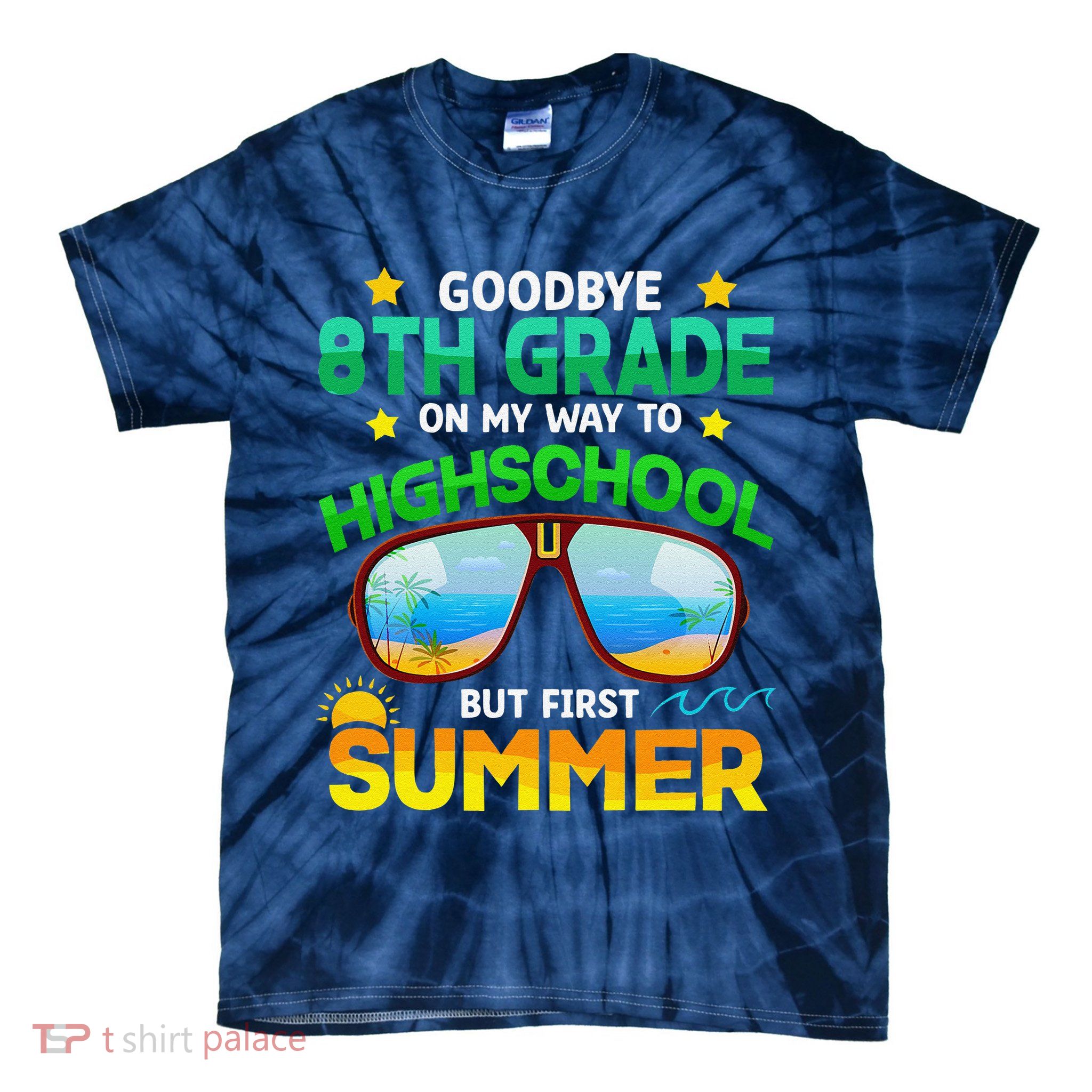 8th Grade Way To High School Grade First Summer Graduation Tie-Dye T-Shirt