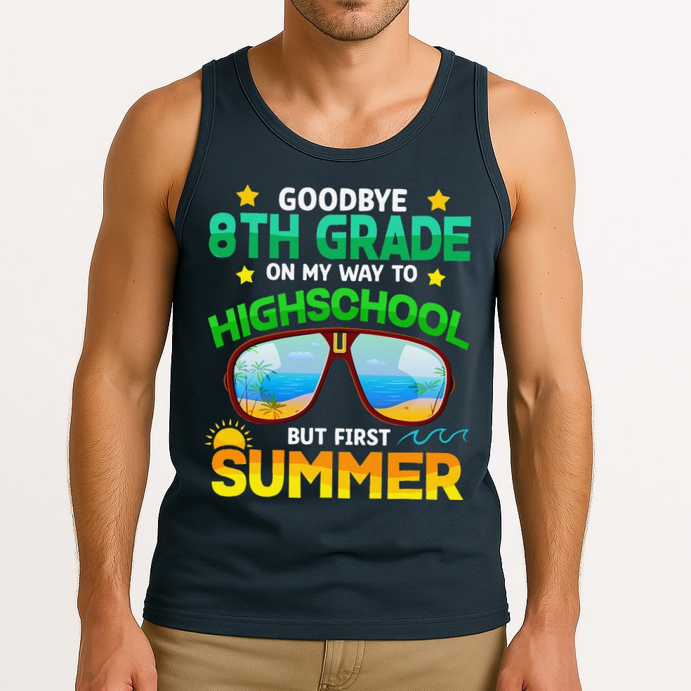 8th Grade Way To High School Grade First Summer Graduation Tank Top