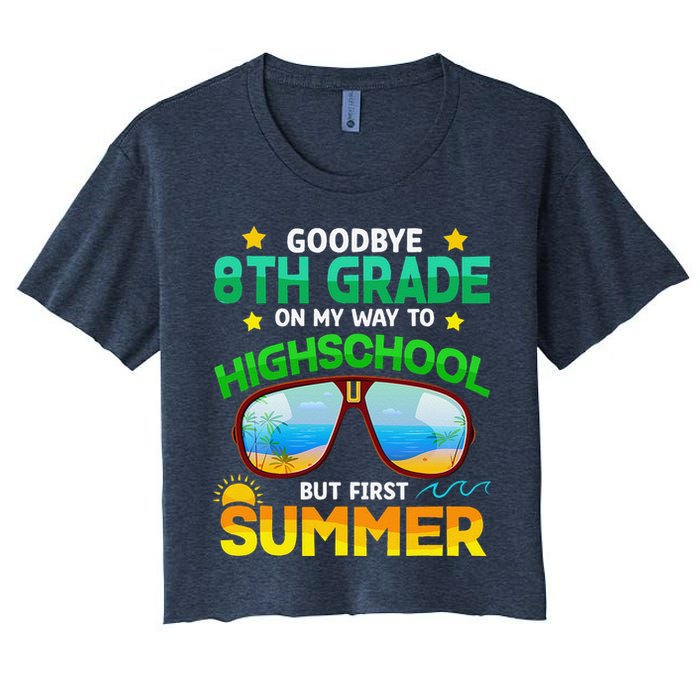8th Grade Way To High School Grade First Summer Graduation Women's Crop Top Tee