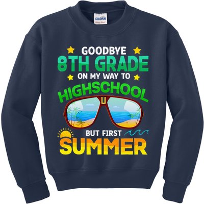 8th Grade Way To High School Grade First Summer Graduation Kids Sweatshirt