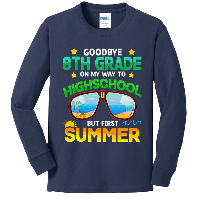 8th Grade Way To High School Grade First Summer Graduation Kids Long Sleeve Shirt