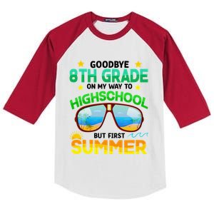 8th Grade Way To High School Grade First Summer Graduation Kids Colorblock Raglan Jersey