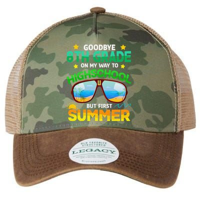 8th Grade Way To High School Grade First Summer Graduation Legacy Tie Dye Trucker Hat