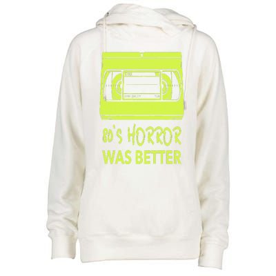 80s Horror Was Better  Funny 80's horror movie lovers Womens Funnel Neck Pullover Hood