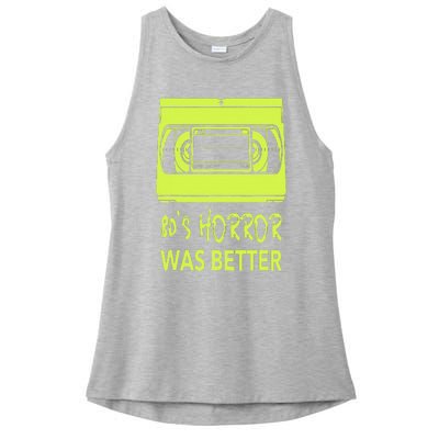 80s Horror Was Better  Funny 80's horror movie lovers Ladies PosiCharge Tri-Blend Wicking Tank