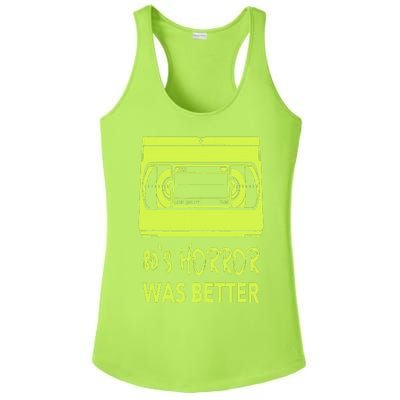 80s Horror Was Better  Funny 80's horror movie lovers Ladies PosiCharge Competitor Racerback Tank