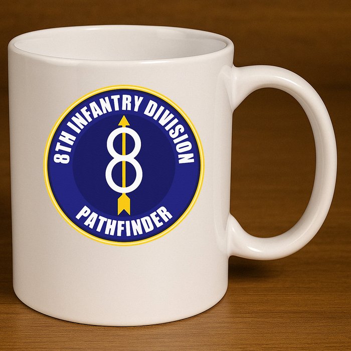 8th Infantry Division 11oz C Handle Ceramic Mug