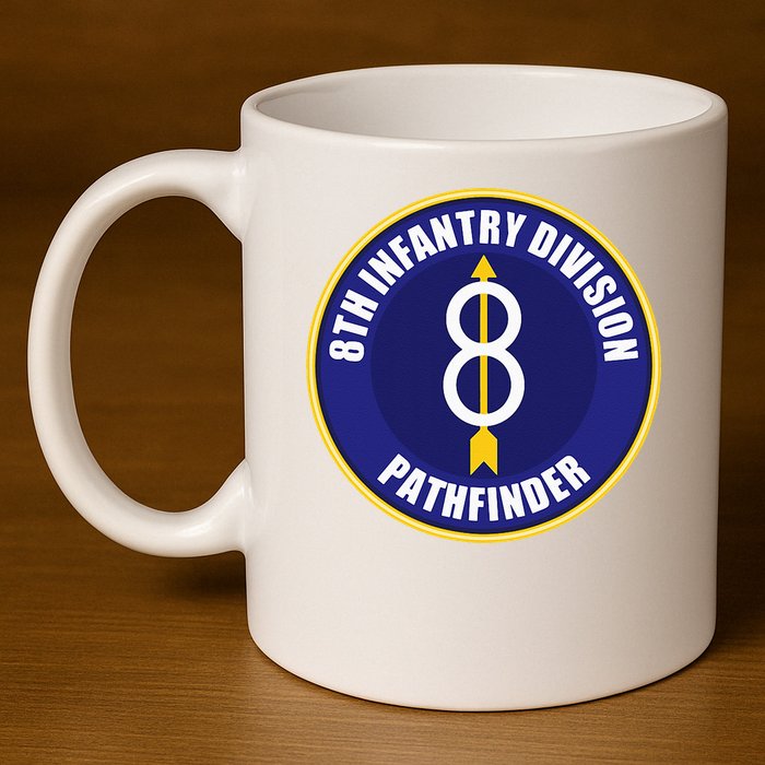 8th Infantry Division 11oz C Handle Ceramic Mug