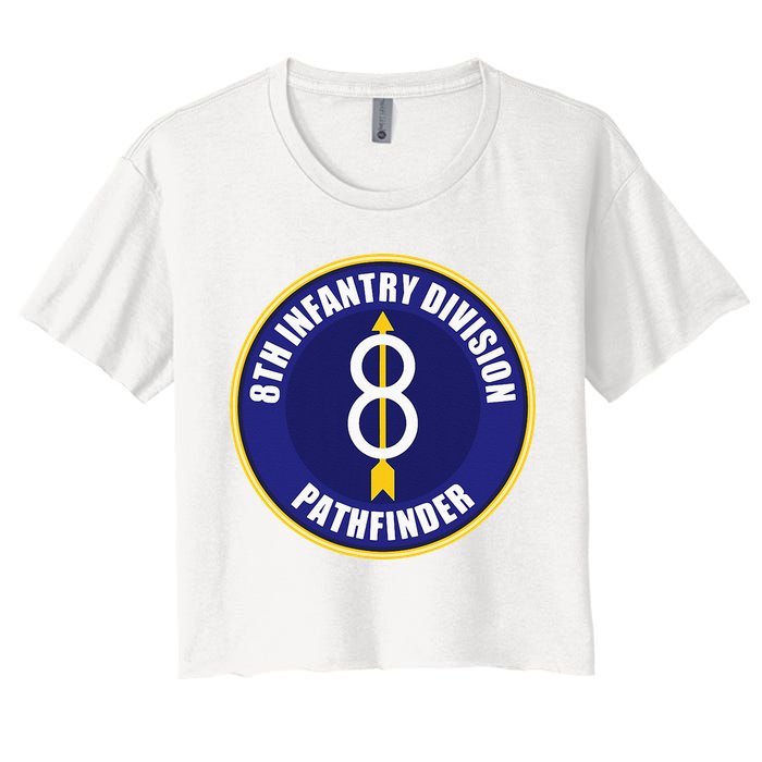 8th Infantry Division Women's Crop Top Tee