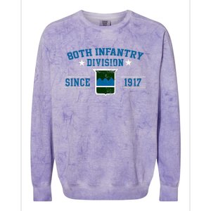 80th Infantry Division Veteran Military Father Day Christmas Colorblast Crewneck Sweatshirt