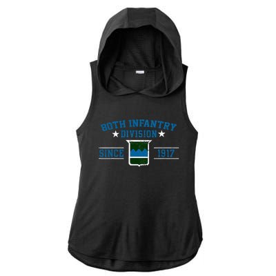 80th Infantry Division Veteran Military Father Day Christmas Ladies PosiCharge Tri-Blend Wicking Draft Hoodie Tank