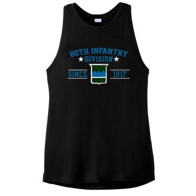 80th Infantry Division Veteran Military Father Day Christmas Ladies PosiCharge Tri-Blend Wicking Tank