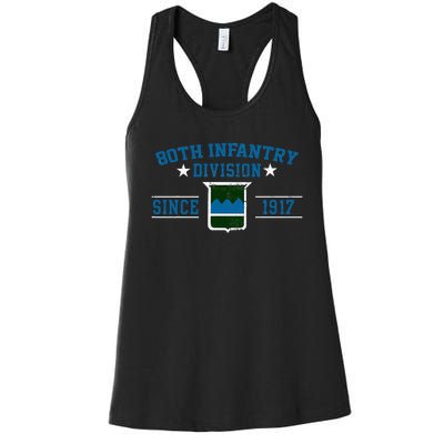 80th Infantry Division Veteran Military Father Day Christmas Women's Racerback Tank