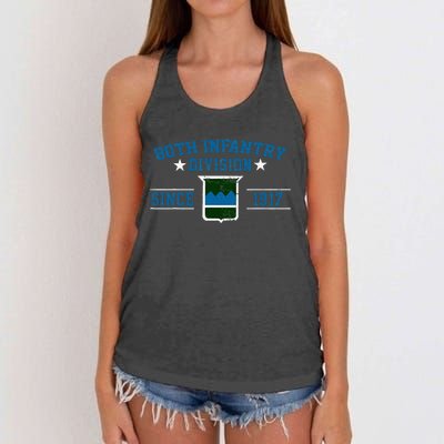 80th Infantry Division Veteran Military Father Day Christmas Women's Knotted Racerback Tank