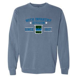 80th Infantry Division Veteran Military Father Day Christmas Garment-Dyed Sweatshirt