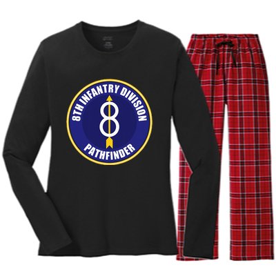 8th Infantry Division Women's Long Sleeve Flannel Pajama Set 