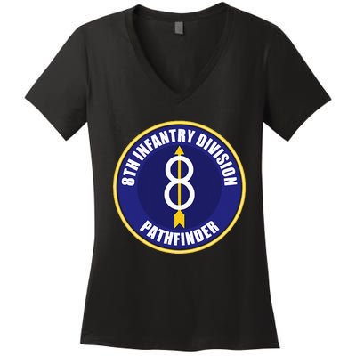 8th Infantry Division Women's V-Neck T-Shirt