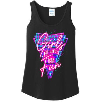 80s Just Wanna Have Fun Nostalgia 1980s Ladies Essential Tank