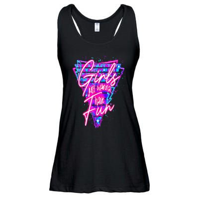 80s Just Wanna Have Fun Nostalgia 1980s Ladies Essential Flowy Tank