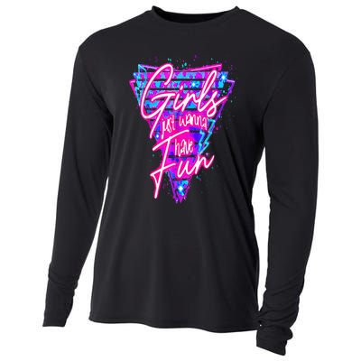 80s Just Wanna Have Fun Nostalgia 1980s Cooling Performance Long Sleeve Crew