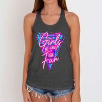 80s Just Wanna Have Fun Nostalgia 1980s Women's Knotted Racerback Tank