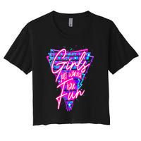 80s Just Wanna Have Fun Nostalgia 1980s Women's Crop Top Tee