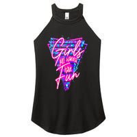 80s Just Wanna Have Fun Nostalgia 1980s Women's Perfect Tri Rocker Tank