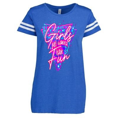 80s Just Wanna Have Fun Nostalgia 1980s Enza Ladies Jersey Football T-Shirt