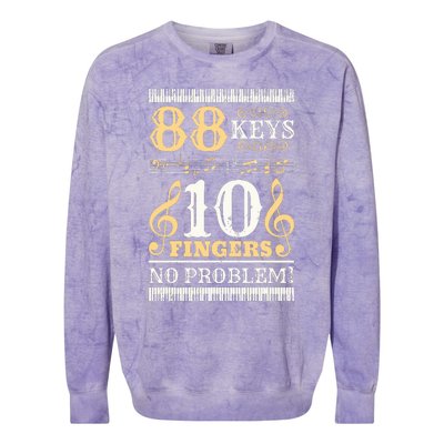 88 Keys 10 Fingers Piano Lover Players Funny Musical Pianist Colorblast Crewneck Sweatshirt