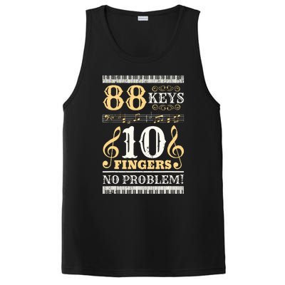 88 Keys 10 Fingers Piano Lover Players Funny Musical Pianist PosiCharge Competitor Tank