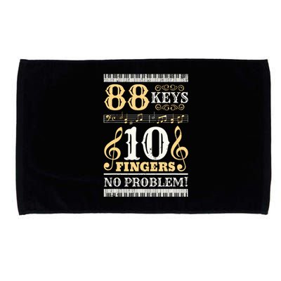 88 Keys 10 Fingers Piano Lover Players Funny Musical Pianist Microfiber Hand Towel