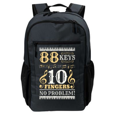 88 Keys 10 Fingers Piano Lover Players Funny Musical Pianist Daily Commute Backpack