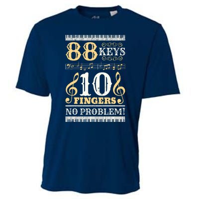 88 Keys 10 Fingers Piano Lover Players Funny Musical Pianist Cooling Performance Crew T-Shirt