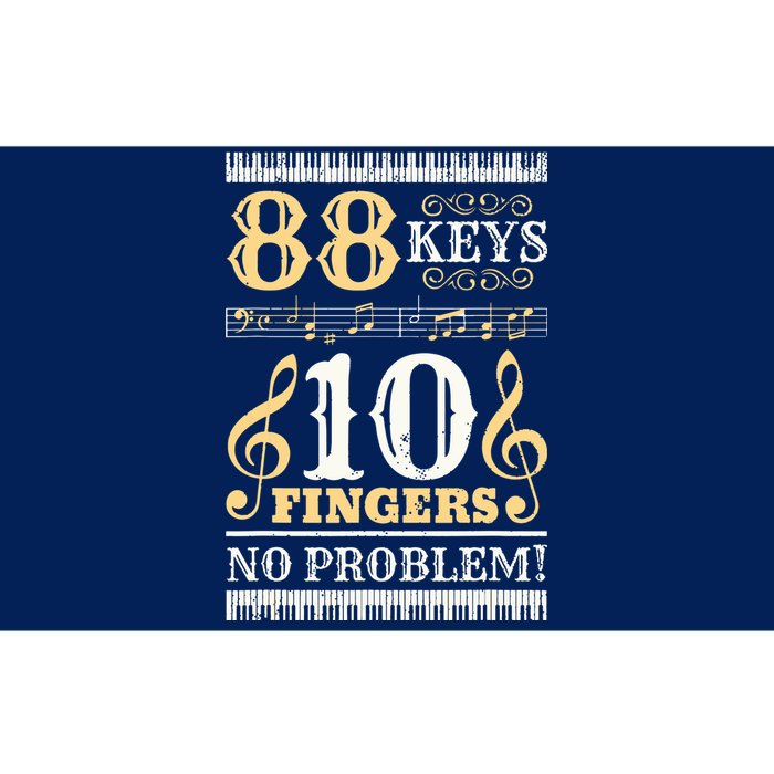 88 Keys 10 Fingers Piano Lover Players Funny Musical Pianist Bumper Sticker