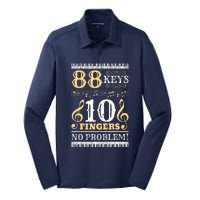 88 Keys 10 Fingers Piano Lover Players Funny Musical Pianist Silk Touch Performance Long Sleeve Polo