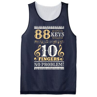 88 Keys 10 Fingers Piano Lover Players Funny Musical Pianist Mesh Reversible Basketball Jersey Tank