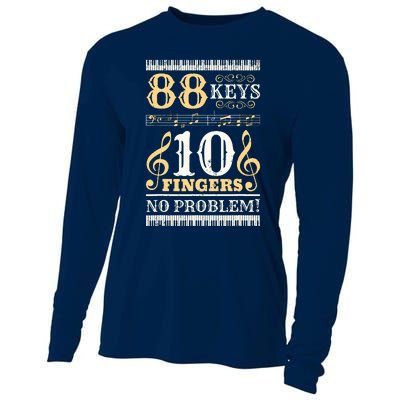 88 Keys 10 Fingers Piano Lover Players Funny Musical Pianist Cooling Performance Long Sleeve Crew