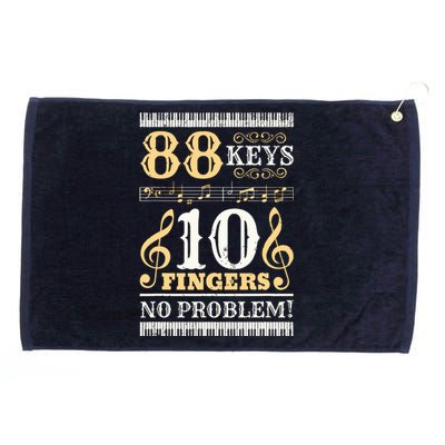 88 Keys 10 Fingers Piano Lover Players Funny Musical Pianist Grommeted Golf Towel