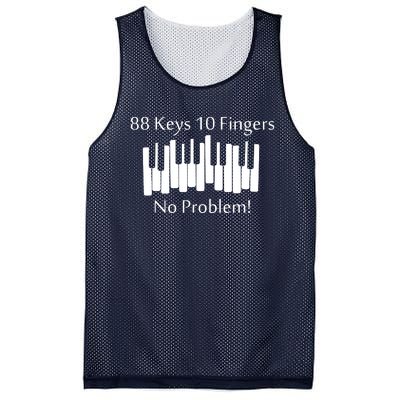 88 Keys 10 Fingers No Problem Piano Keyboard Gift Mesh Reversible Basketball Jersey Tank