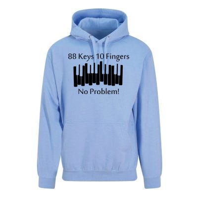 88 Keys 10 Fingers No Problem Piano Keyboard Gift Unisex Surf Hoodie