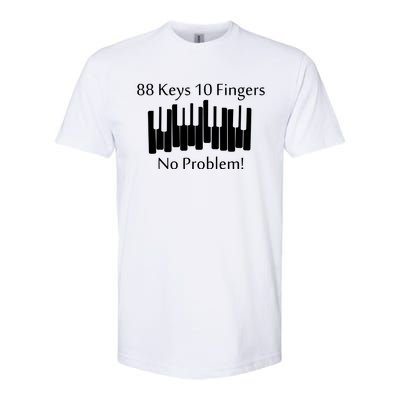 88 Keys 10 Fingers No Problem Piano Keyboard Gift Softstyle CVC T-Shirt