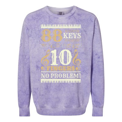 88 Keys 10 Fingers Piano Lover Players Gift Funny Musical Pianist Gift Colorblast Crewneck Sweatshirt